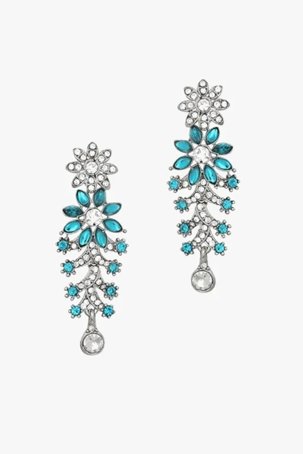 Blue floral Jewellery Set (Outside Ontario) - MyEthnikRentals