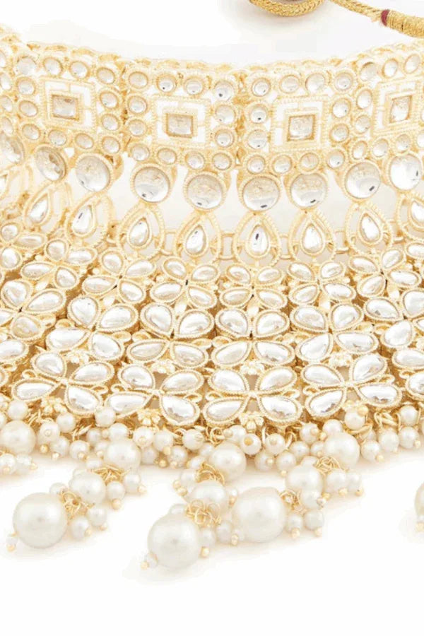 Multi Pearl Choker Jewellery Set (Outside Ontario) - MyEthnikRentals