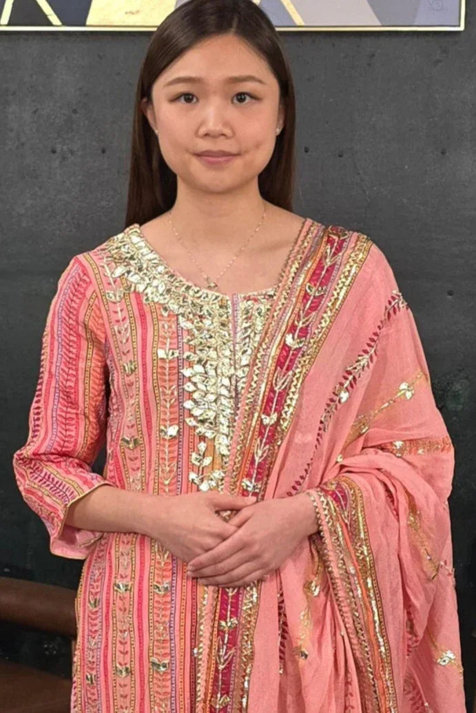 Pink Gotta Patti Salwar Kameez - MyEthnikRentals