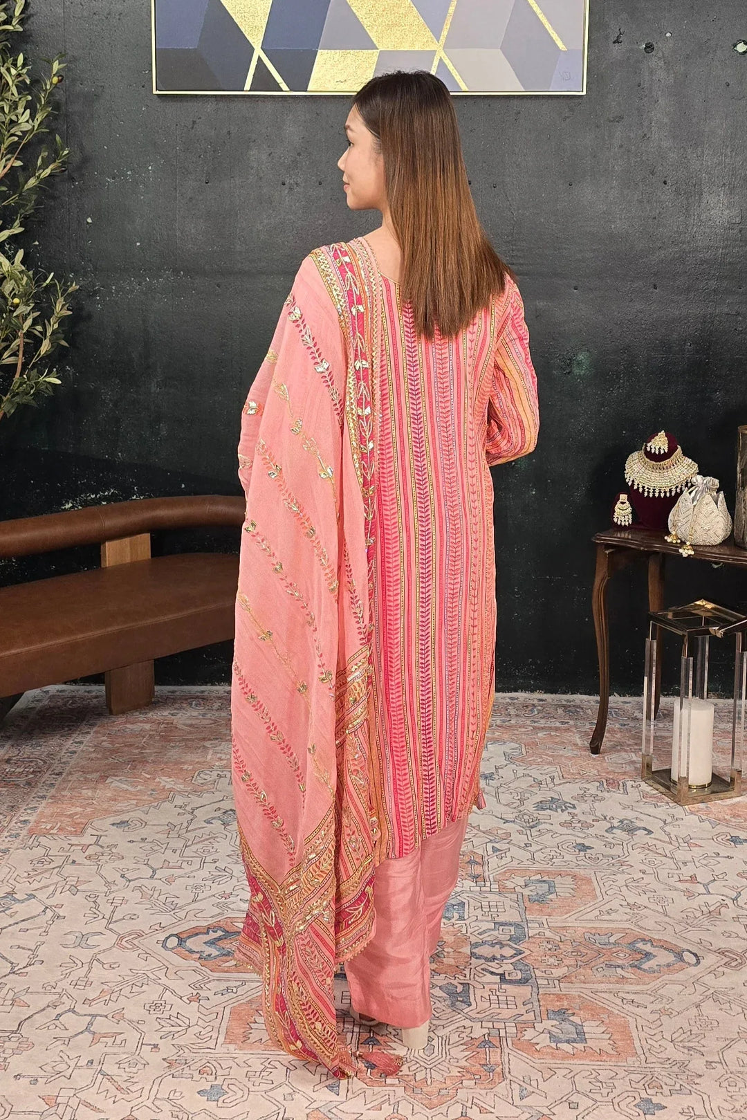 Pink Gotta Patti Salwar Kameez - MyEthnikRentals