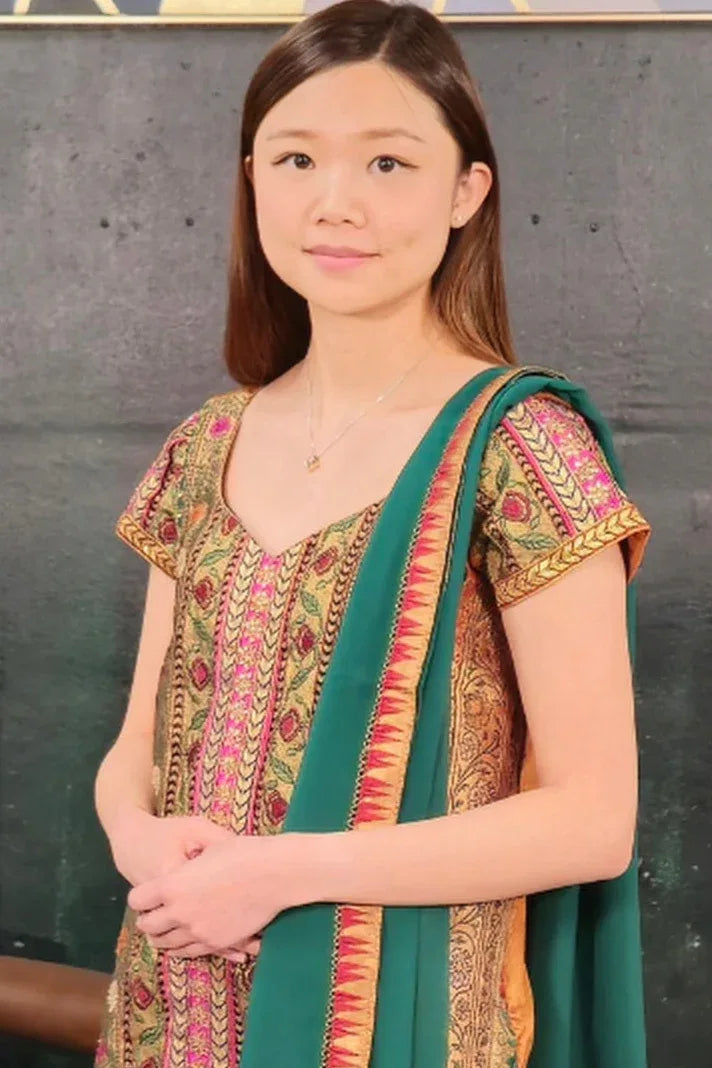 Gold Brocade Salwar Kameez - MyEthnikRentals