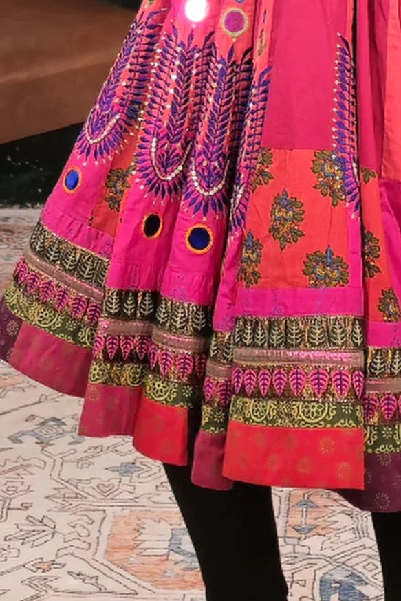 Magenta Pink Malai Embroidered Salwar Kameez - MyEthnikRentals