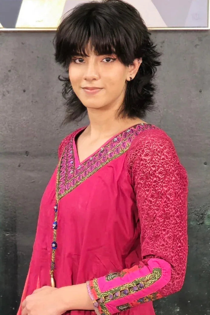 Magenta Pink Malai Embroidered Salwar Kameez - MyEthnikRentals