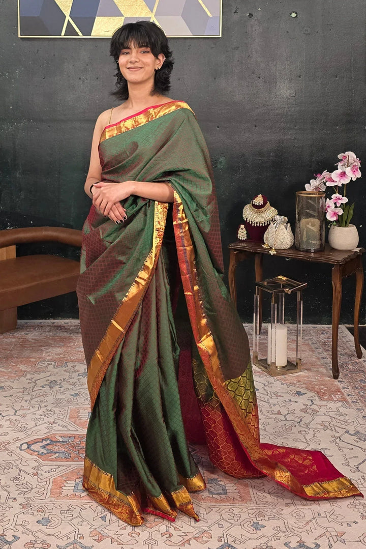 Banarasi Kanjivaram Royal Saree - MyEthnikRentals