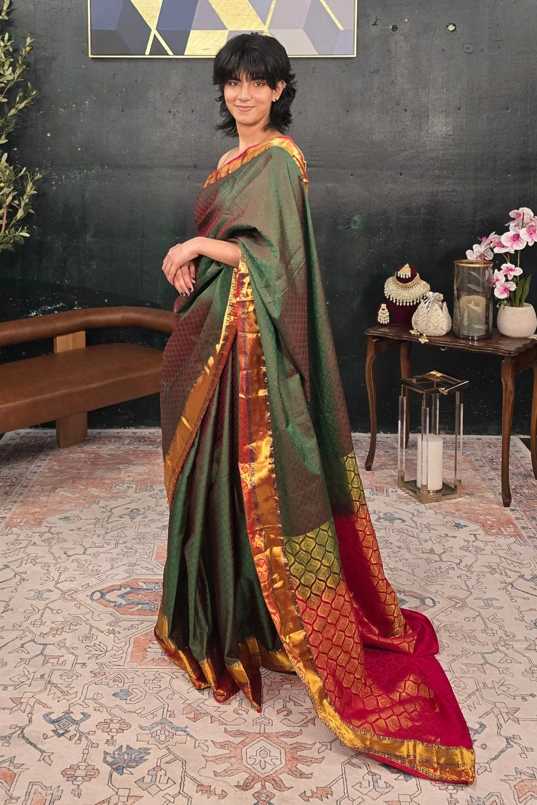Banarasi Kanjivaram Royal Saree - MyEthnikRentals