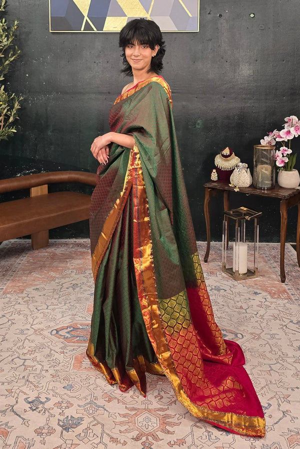 Banarasi Kanjivaram Royal Saree - MyEthnikRentals