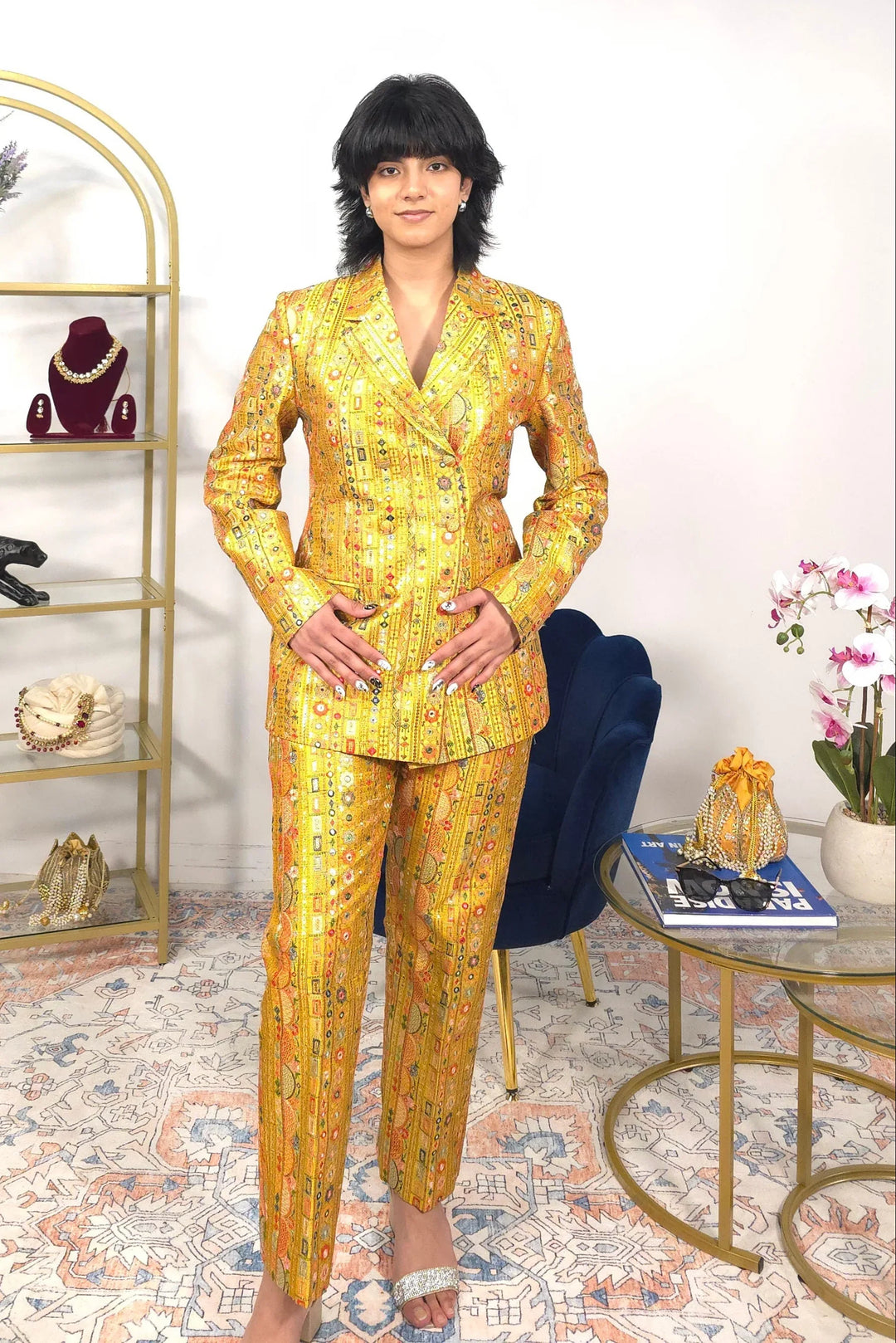 Gold Jacket Fusion Set - MyEthnikRentals