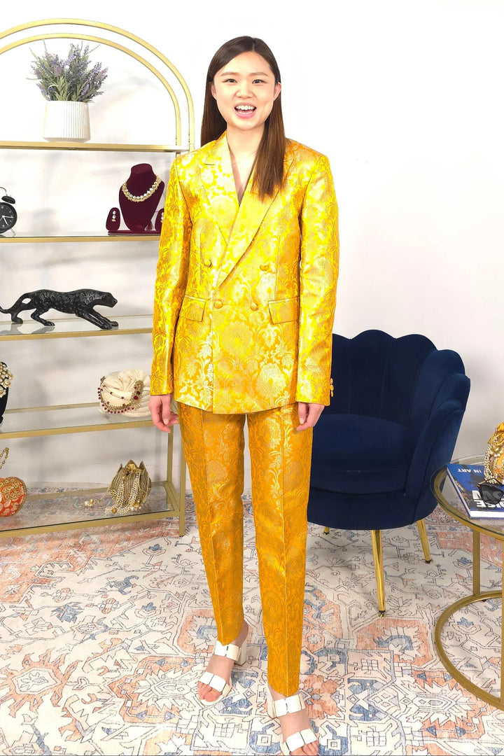 Tangerine Jacket Fusion Set - MyEthnikRentals