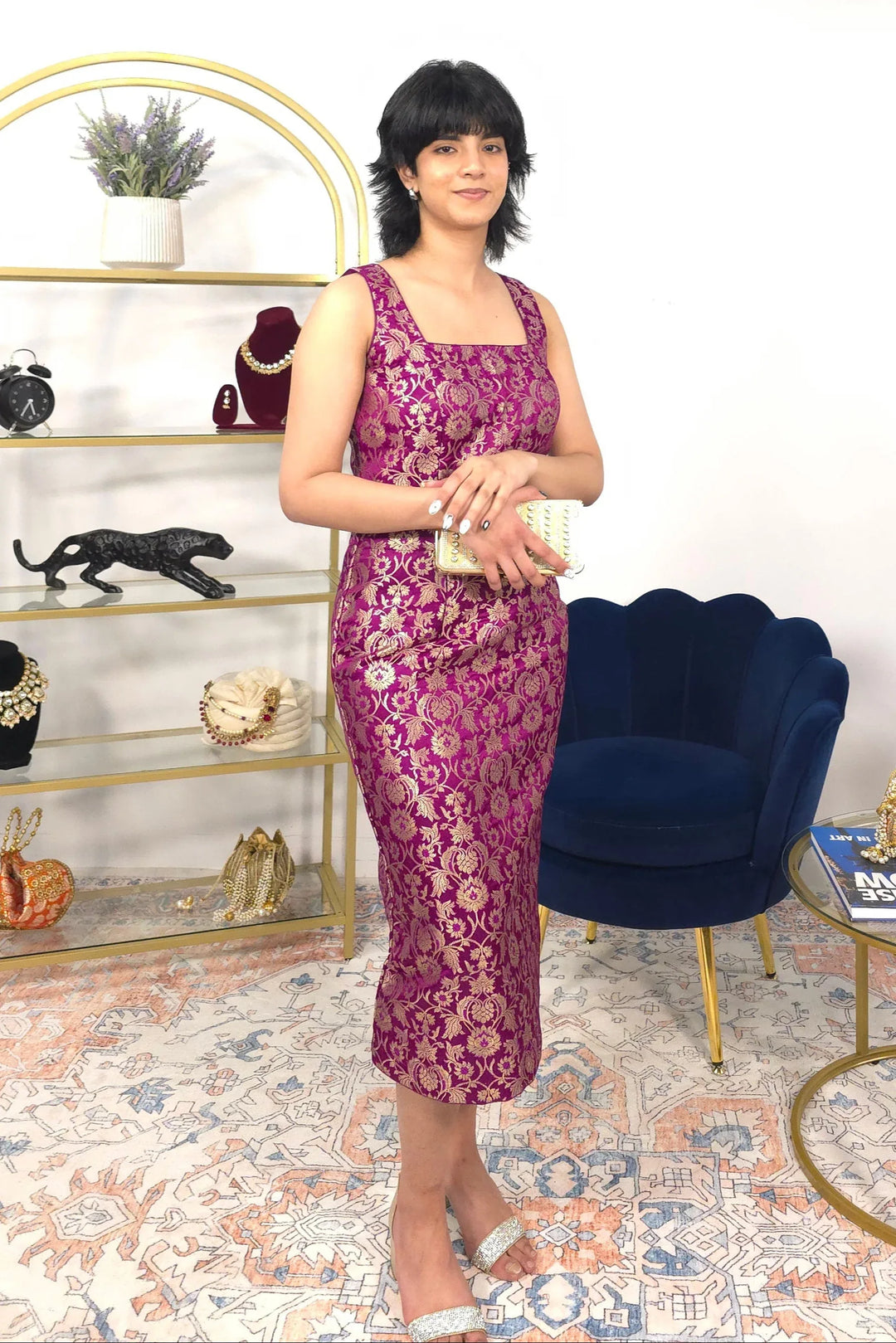Maroon Fusion Set - MyEthnikRentals