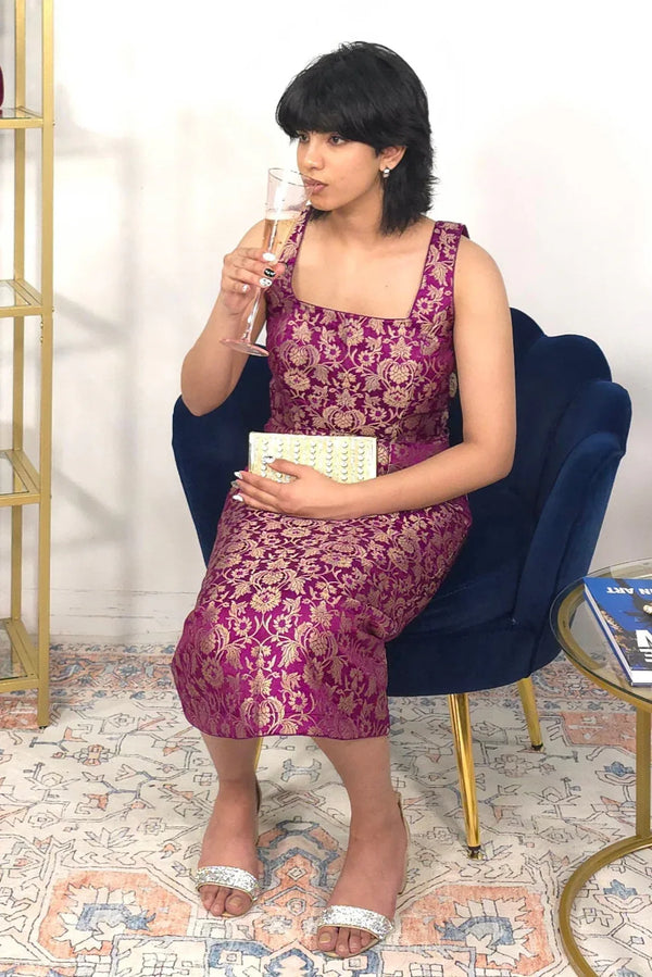 Maroon Fusion Set - MyEthnikRentals