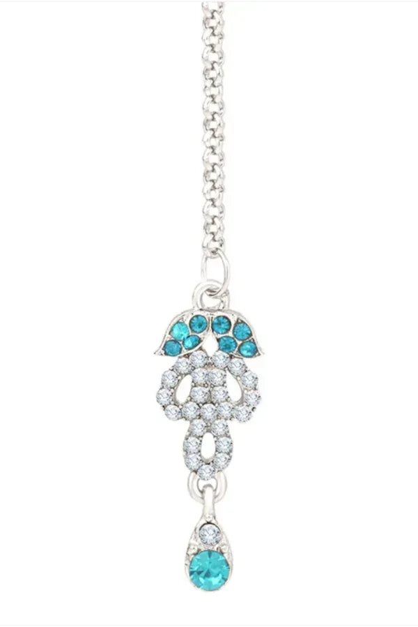 Blue crystal Jewellery Set (Outside Ontario) - MyEthnikRentals