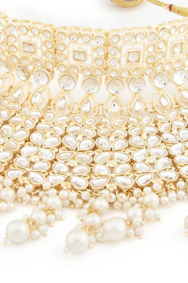 Multi Pearl Choker Jewellery Set - MyEthnikRentals