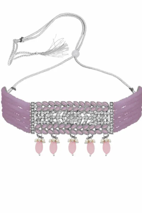 Pink beads Jewellery Set (Outside Ontario) - MyEthnikRentals