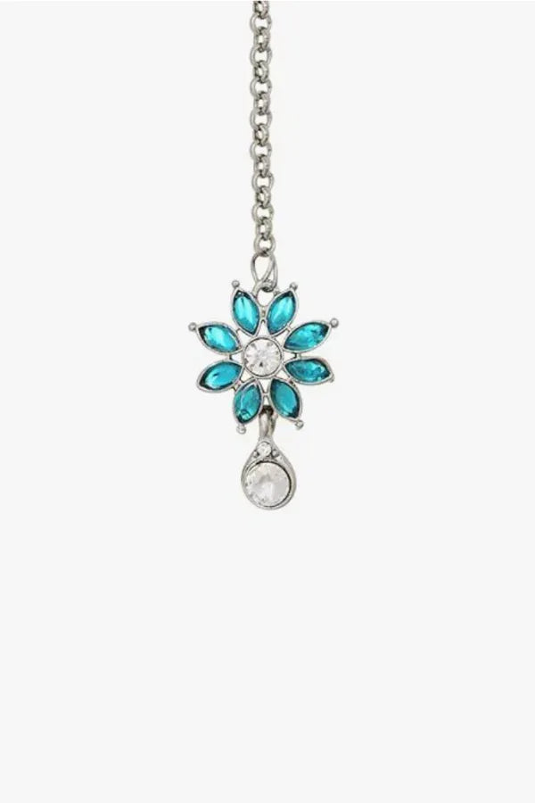 Blue floral Jewellery Set (Outside Ontario) - MyEthnikRentals