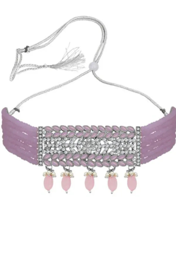 Pink beads Jewellery Set - MyEthnikRentals