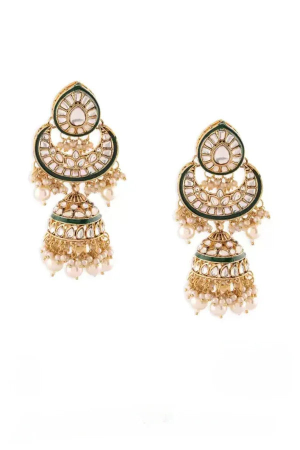 Big Polka Kundan Jewellery Set - MyEthnikRentals