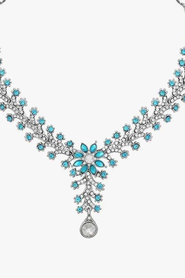 Blue floral Jewellery Set - MyEthnikRentals