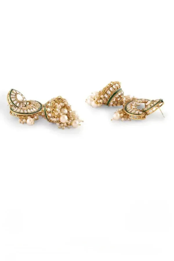 Big Polka Kundan Jewellery Set - MyEthnikRentals