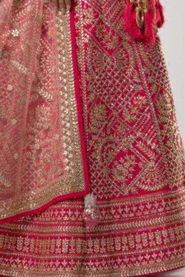 Electrifying Bridal Gota Lehenga (Outside Ontario) - MyEthnikRentals