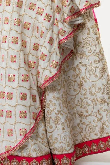White Hierarchy Luxe Lehenga - MyEthnikRentals