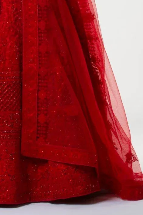 Sindhoori Red Bridal Lehenga (Outside Ontario) - MyEthnikRentals