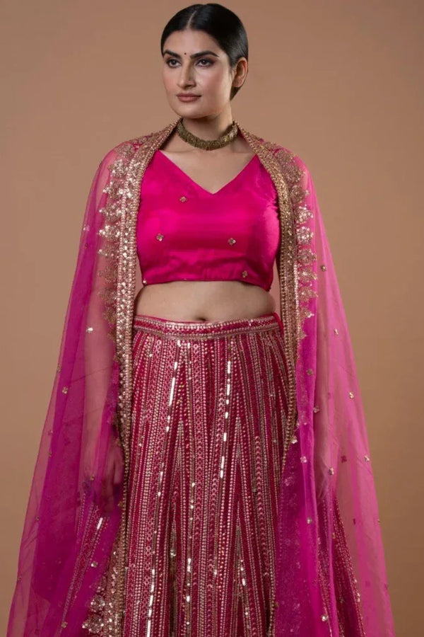 Encrusted Glam Couture Lehenga (Outside Ontario) - MyEthnikRentals