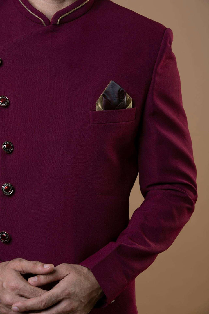 Maroon Indo-western Set (Size 42) (Outside Ontario) - MyEthnikRentals