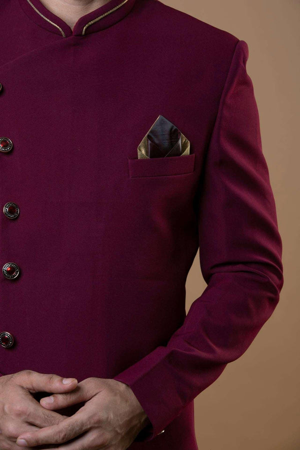 Maroon Indo-western Set (size 40) (Outside Ontario) - MyEthnikRentals