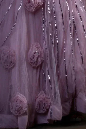 Tassel Trail Mauve Lehenga - MyEthnikRentals