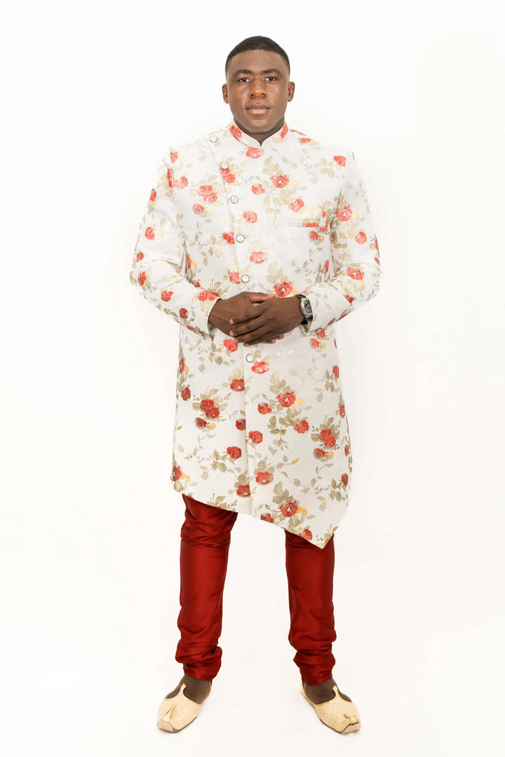 Digital Print floral pattern Indo-Western Set (Outside Ontario) - MyEthnikRentals