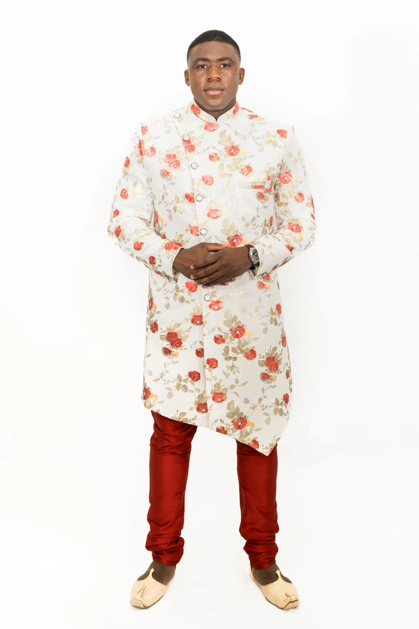 Digital Print floral pattern Indo-Western Set - MyEthnikRentals