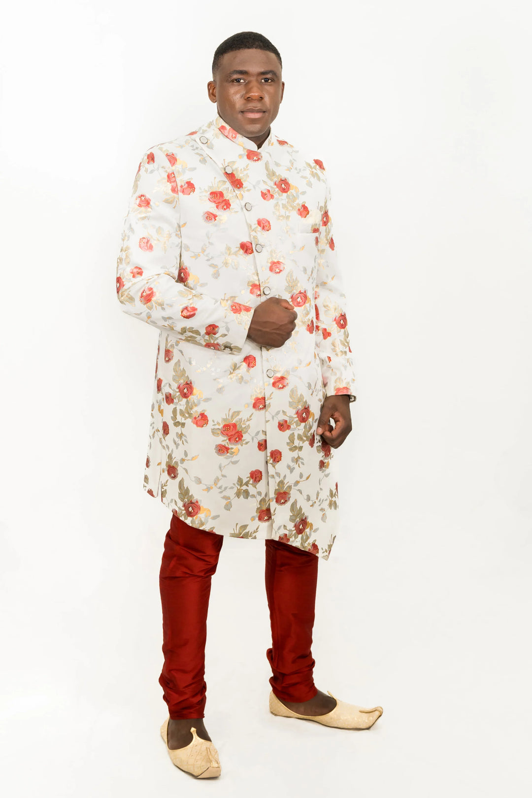 Digital Print floral pattern Indo-Western Set - MyEthnikRentals