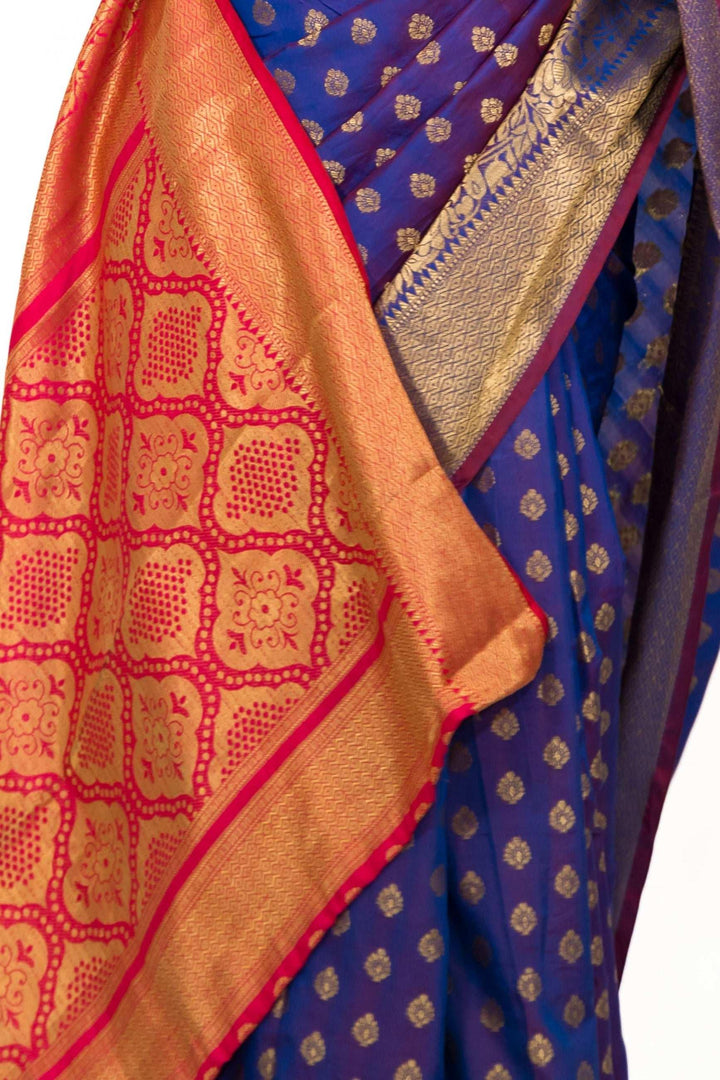 Electric Purple Silk Saree (Outside Ontario) - MyEthnikRentals