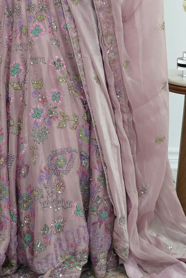 Lilac Bloom Sequin Lehenga (Outside Ontario) - MyEthnikRentals