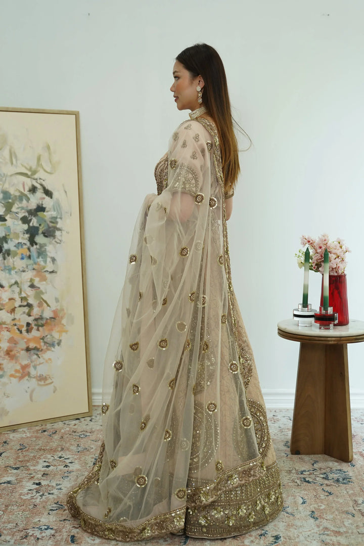 Blush Pink Floral Lehenga (Outside Ontario) - MyEthnikRentals