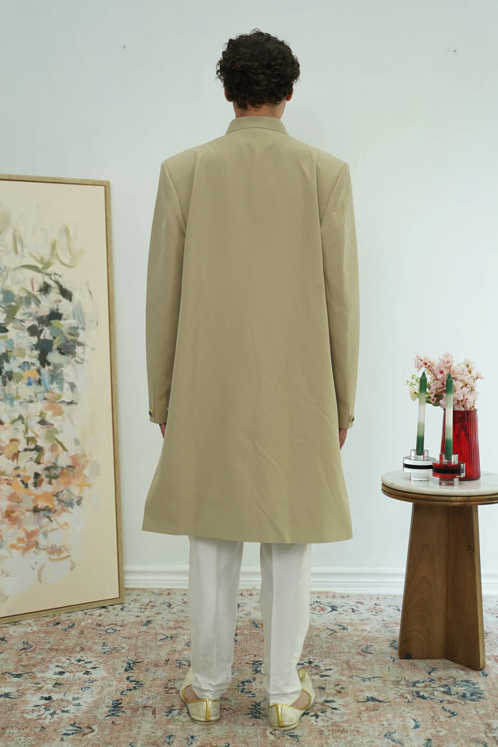 Sage Floral Embroidered Sherwani Set - MyEthnikRentals