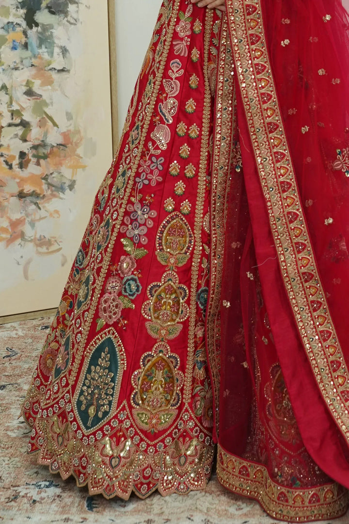 Heirloom Maroon Bridal Lehenga - MyEthnikRentals