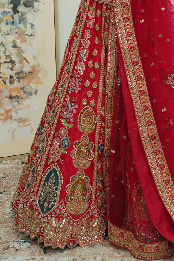 Heirloom Maroon Bridal Lehenga (Outside Ontario) - MyEthnikRentals