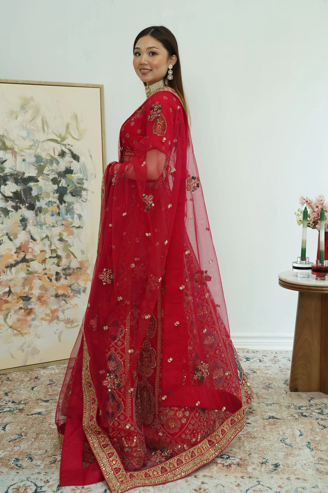 Heirloom Maroon Bridal Lehenga - MyEthnikRentals