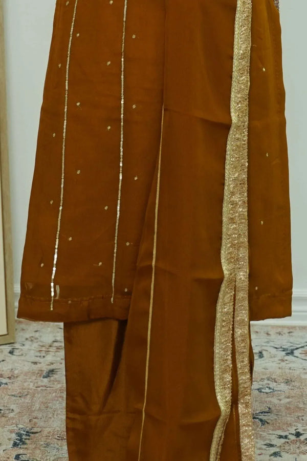 Amber Leaf Embroidered Salwar Kameez (Outside Ontario) - MyEthnikRentals
