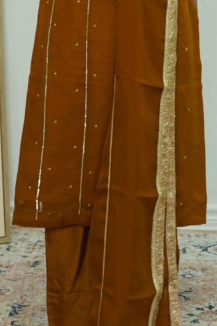 Amber Leaf Embroidered Salwar Kameez - MyEthnikRentals