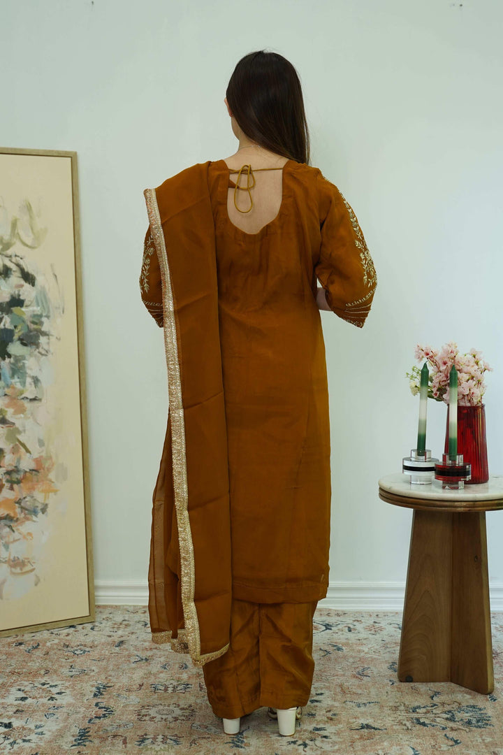 Amber Leaf Embroidered Salwar Kameez (Outside Ontario) - MyEthnikRentals