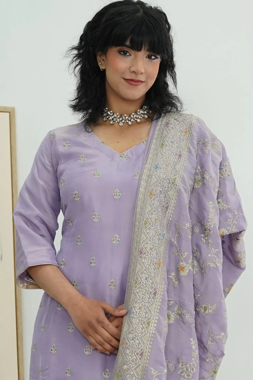 Lavender Serenity Embroidered Salwar Kameez - MyEthnikRentals