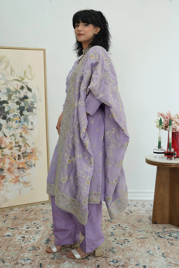 Lavender Serenity Embroidered Salwar Kameez - MyEthnikRentals