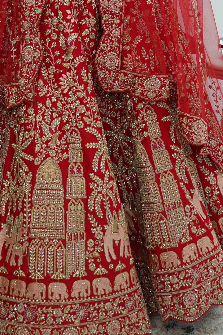Regal Temple Bridal Lehenga - MyEthnikRentals