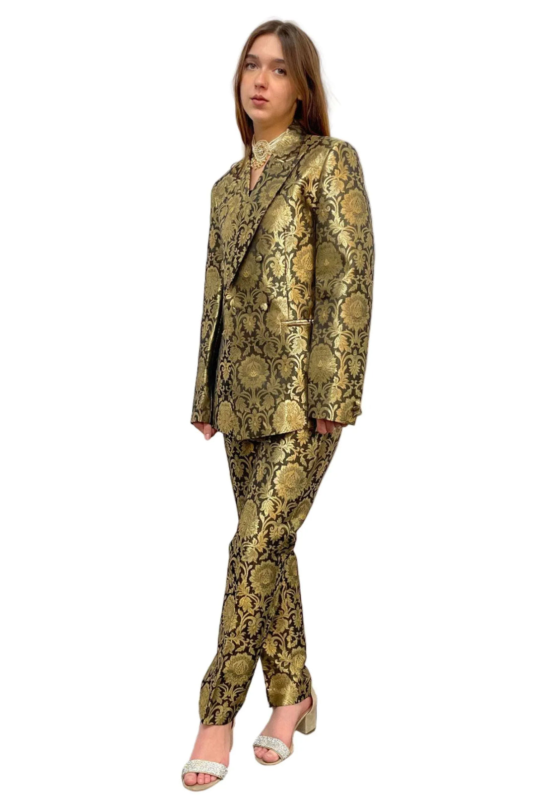 Golden Jacket Fusion Set - MyEthnikRentals