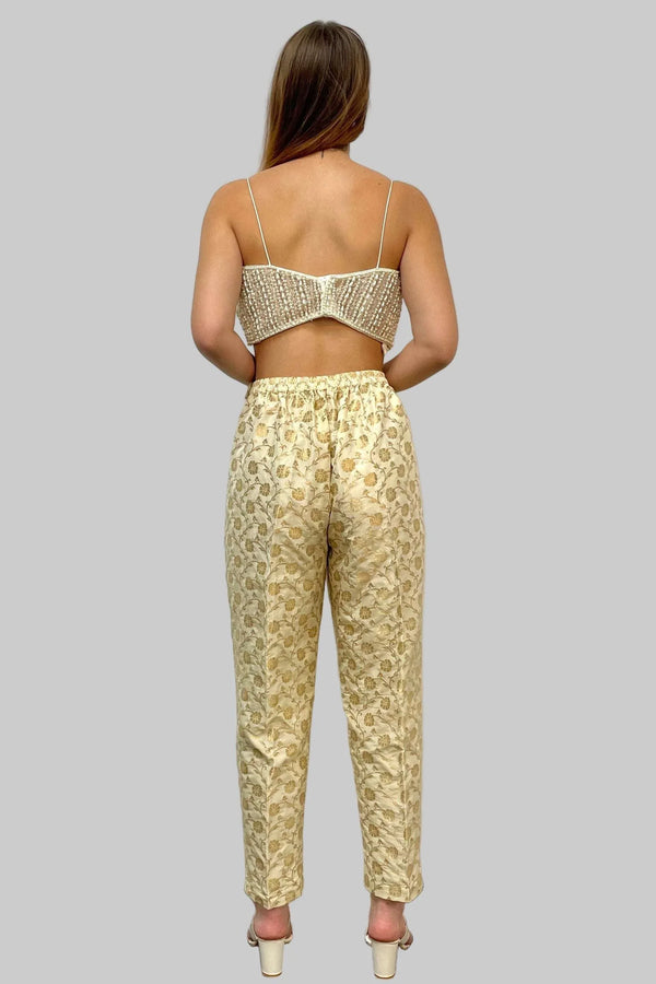 Golden Ivory Suit Pant (Outside Ontario) - MyEthnikRentals