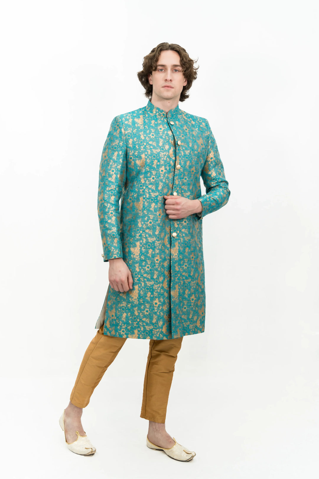 Francis Turquoise Sherwani (Outside Ontario) - MyEthnikRentals