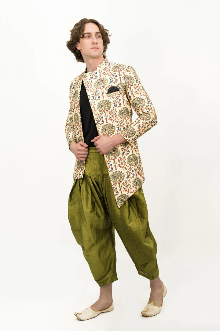 Digital Floral Spring kissed Indo-western set - MyEthnikRentals