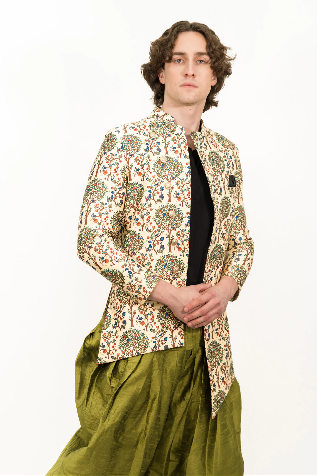 Digital Floral Spring kissed Indo-western set - MyEthnikRentals
